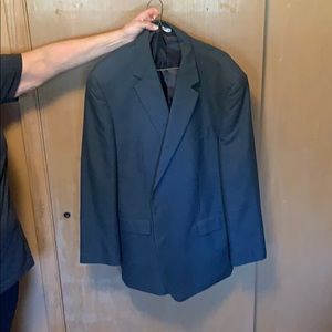 Pinstripe dark grey suit